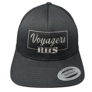 Voyagers RHS Snapback Trucker Hat Black One Size Adjustable Mesh Back Team 365